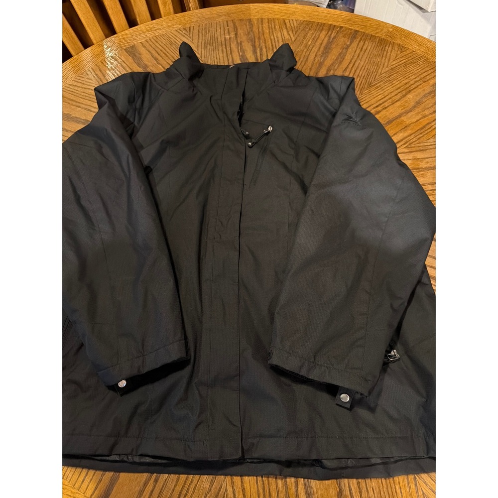Zeroxposur Womens 1X Black Winter Jacket Quilted Insulated Puffer Parka Coat